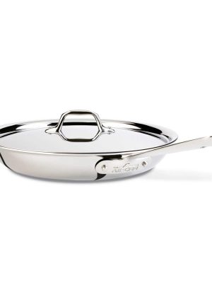 All-Clad D3 Stainless Steel Fry Pan with Lid