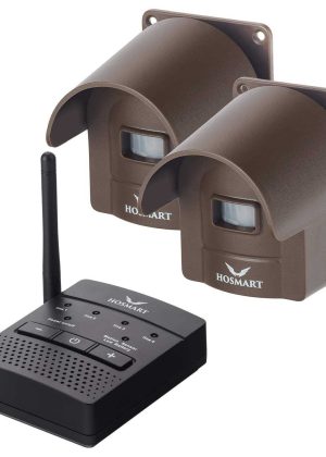 1/2 Mile Hosmart Driveway Alarm Wireless Sensor System & Driveway Sensor Alert System Weatherproof Security Outdoor Motion Sensor & Detector